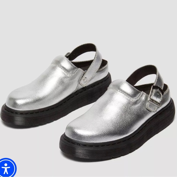 DR. MARTEN’S LAKETEN SLINGBACK MULE $150 New Metallic Tumble Women’s 9 Men’s 8 - Picture 3 of 11